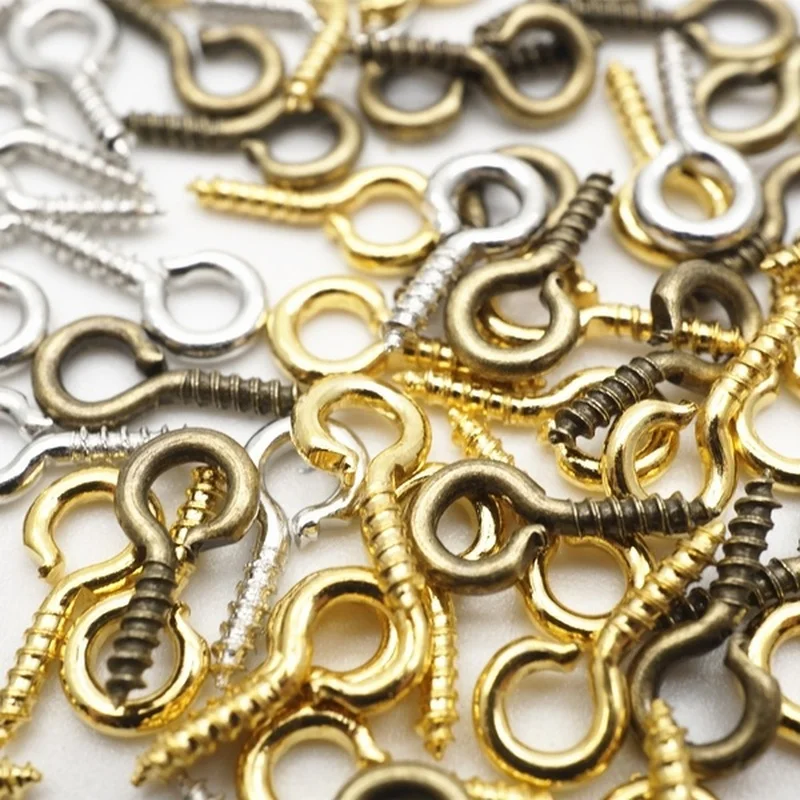 300Pcs Small Eye Screw Hooks Clasps Eye Pin For Pendant Silver Eyelet Hooks Fit Drilled Beads DIY Jewelry Making
300Pcs Small Eye Screw Hooks Clasps Eye Pin For Pendant Silver Eyelet Hooks Fit Drilled Beads DIY Jewelry Making