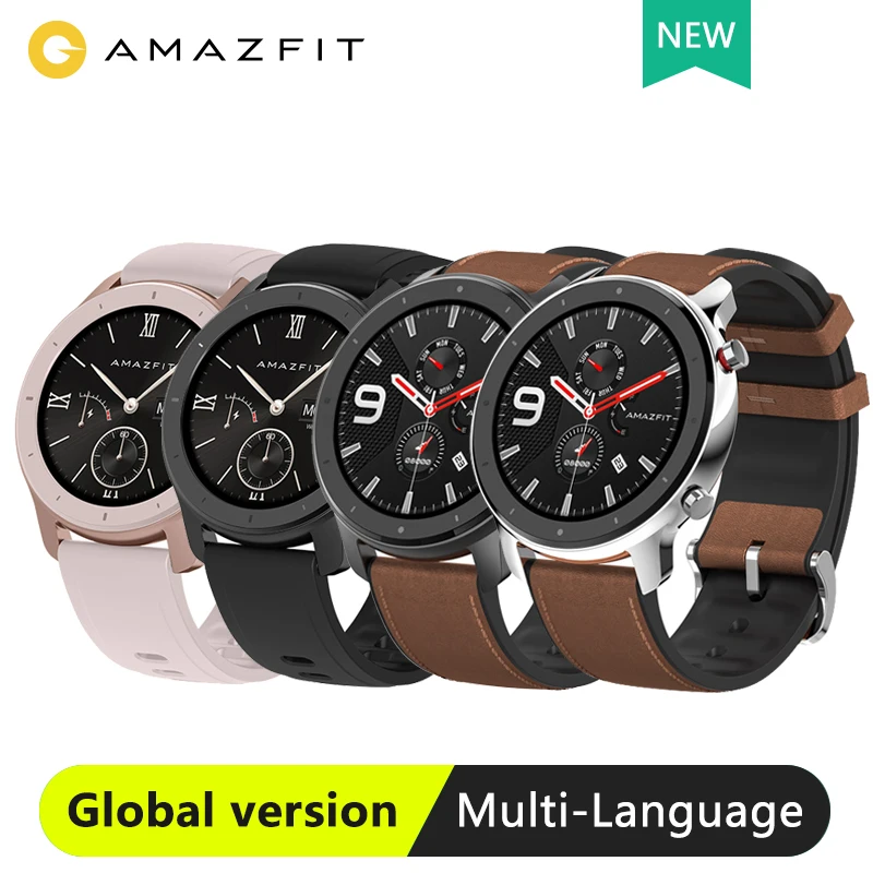 

Global Version Xiaomi Amazfit GTR Smart Watch 42mm/47mm 5ATM Waterproof 24 Days Battery GPS Smart Watch Women Xiaomi Watch Man