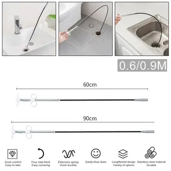 60cm Drain Snake Spring Pipe Dredging Tool Dredge Unblocker Drain Clog Tool for Kitchen Sink Sewer Cleaning Hook Water Sink Tool
60cm Drain Snake Spring Pipe Dredging Tool Dredge Unblocker Drain Clog Tool for Kitchen Sink Sewer Cleaning Hook Water Sink Tool