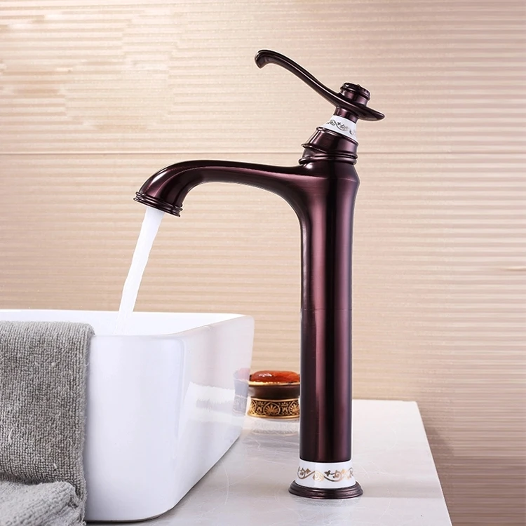 Traditional Style Brass Bathroom Sink Faucet High bath Mixer Tap Top Quality copper Deck Mount Single Hole Cold hot Basin Faucet
Traditional Style Brass Bathroom Sink Faucet High bath Mixer Tap Top Quality copper Deck Mount Single Hole Cold hot Basin Faucet