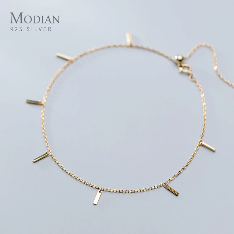 Modian New Arrive 925 Sterling Silver Fashion Geometric Anklet for Women Adjustable Link Chain Anklet Fine Jewelry Girl Gift
Modian New Arrive 925 Sterling Silver Fashion Geometric Anklet for Women Adjustable Link Chain Anklet Fine Jewelry Girl Gift