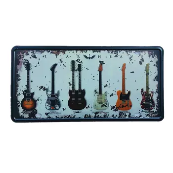 Retro License Plates Shop Signs " Guitar Music " Vintage Metal Tin Signs Garage Painting Plaque15x30cm
Retro License Plates Shop Signs " Guitar Music " Vintage Metal Tin Signs Garage Painting Plaque15x30cm