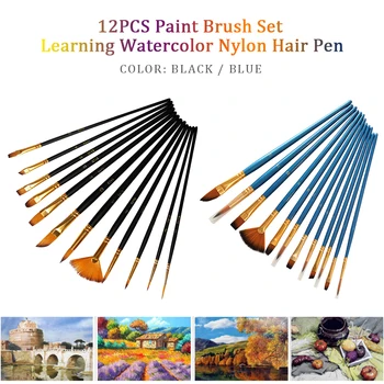 12 PCs Watercolor Drawing Tool DIY Paint Brush Set Artist Beginner Learning Different Size Art Supplies Nylon Hair Pen Acrylic 
12 PCs Watercolor Drawing Tool DIY Paint Brush Set Artist Beginner Learning Different Size Art Supplies Nylon Hair Pen Acrylic