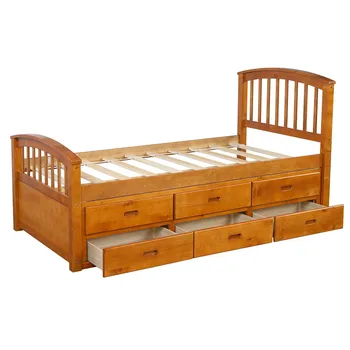 Twin Size Storage Bed Frame with 6 Drawers and Headboard Platform Solid Wood Bed Wooden Bedroom Furniture
Twin Size Storage Bed Frame with 6 Drawers and Headboard Platform Solid Wood Bed Wooden Bedroom Furniture