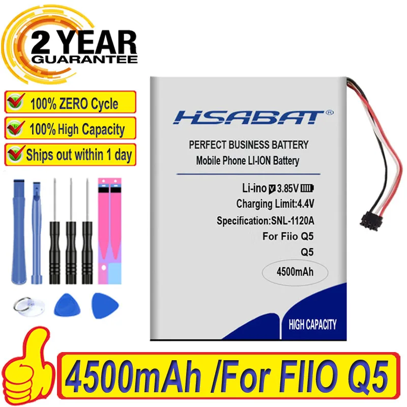Top Brand 100% New 4500mAh 874866 Battery for Fiio Q5 Amplifier Batteries + free tools | Электроника