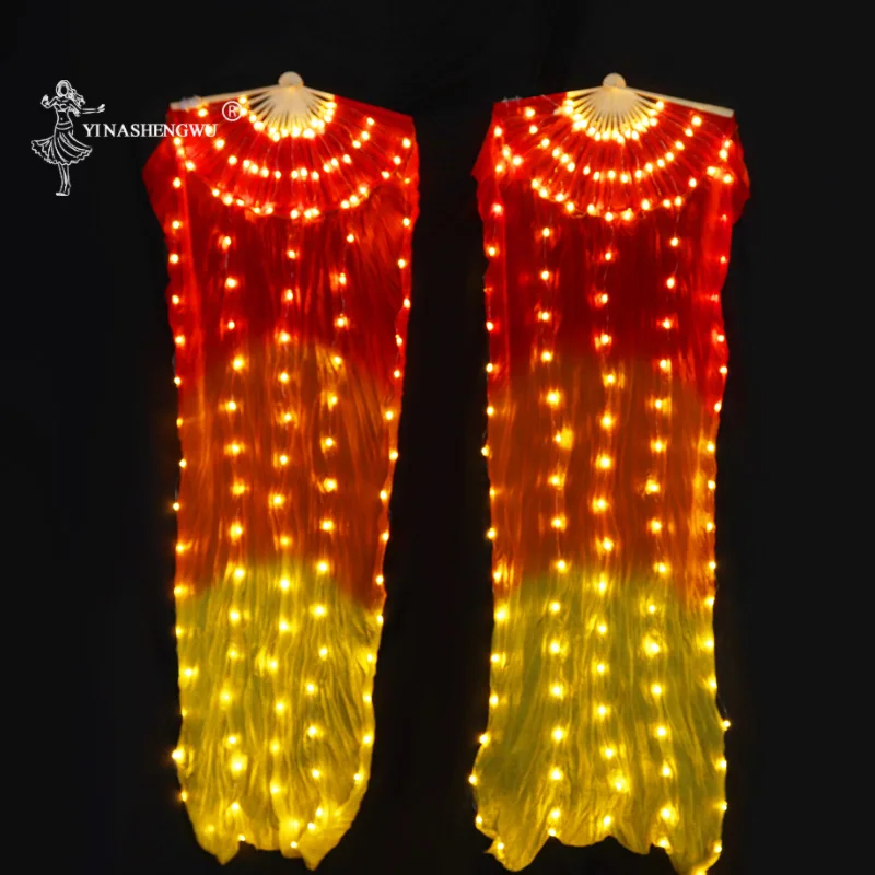 LED Fan 3 Color Bone More Led Belly Dance Performance Silk Fans Shining Rainbow LED Dance Fans 1 pc / 1 pair with Batteries
LED Fan 3 Color Bone More Led Belly Dance Performance Silk Fans Shining Rainbow LED Dance Fans 1 pc / 1 pair with Batteries