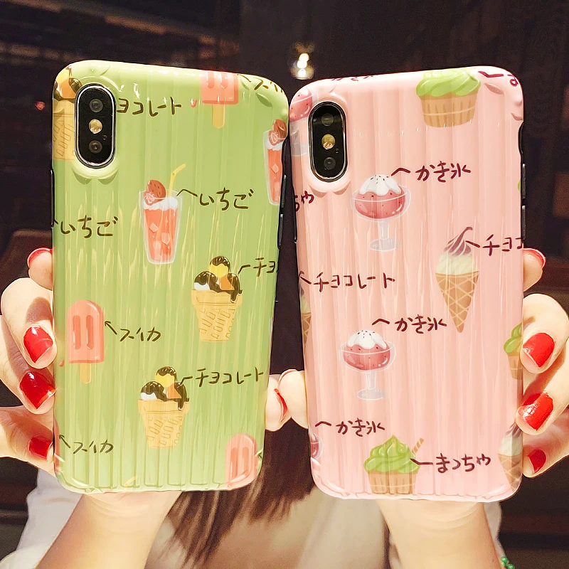 Japanese Cute Kawaii Ice Cream luggage Case For iPhone X XR XS Max Silicone Cover Ice Cream Pattern Soft TUP Glossy Phone Cases 
Japanese Cute Kawaii Ice Cream luggage Case For iPhone X XR XS Max Silicone Cover Ice Cream Pattern Soft TUP Glossy Phone Cases
