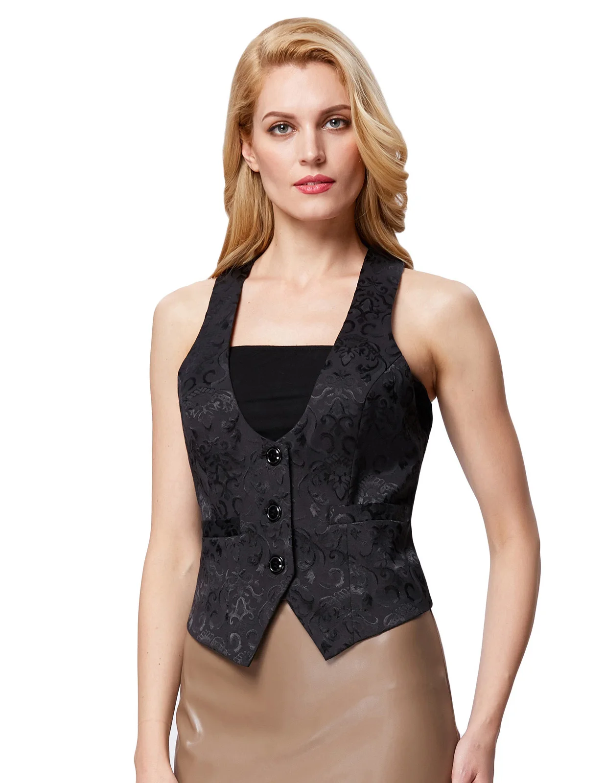 women's vest Suit Short Office Vests Female Black Vintage Spring Slim Fit Sleeveless Business Wedding Casual Vest gilet femme 
women's vest Suit Short Office Vests Female Black Vintage Spring Slim Fit Sleeveless Business Wedding Casual Vest gilet femme