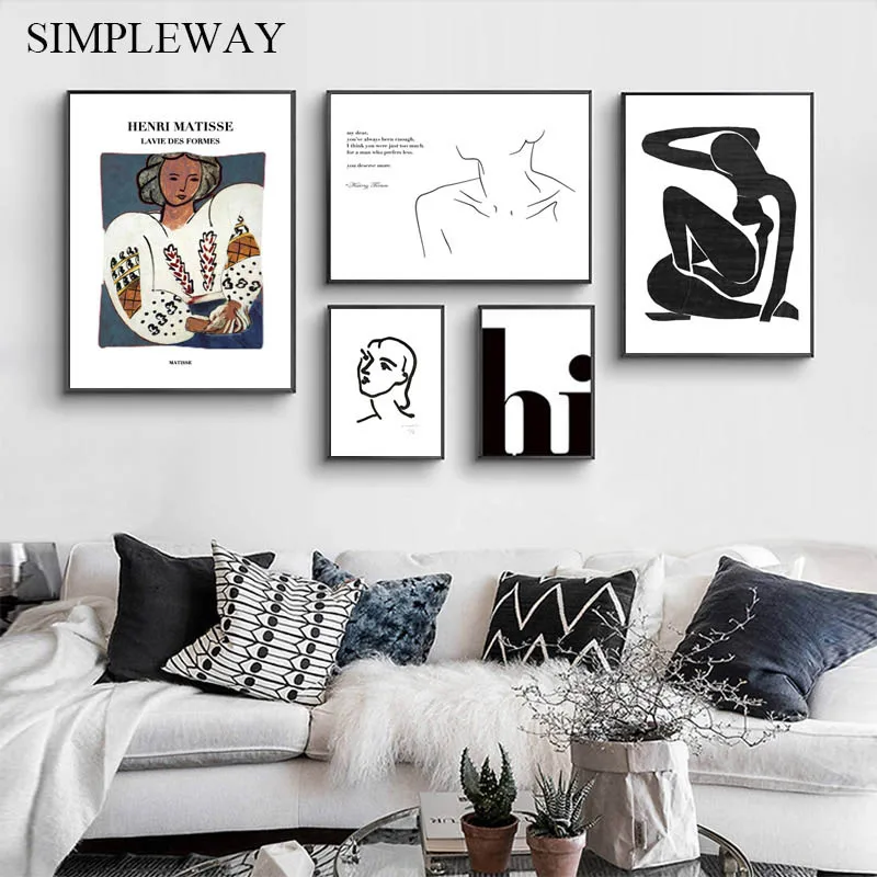 Matisse Art Picture Abstract Woman Line Drawing Canvas Wall Poster Print Minimalist Modern Painting Contemporary Home Decoration
Matisse Art Picture Abstract Woman Line Drawing Canvas Wall Poster Print Minimalist Modern Painting Contemporary Home Decoration