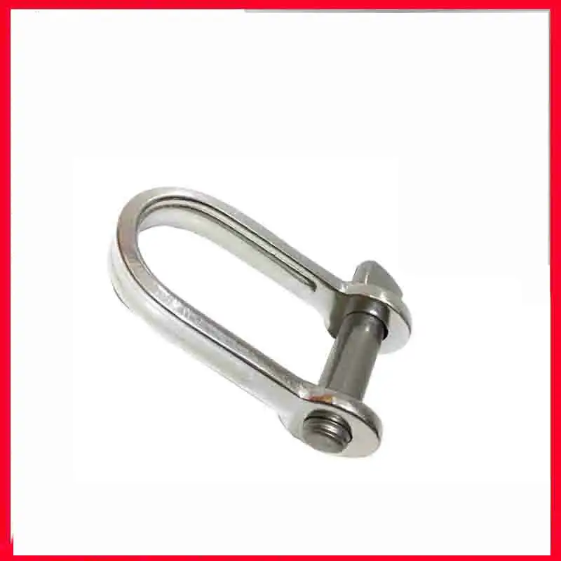 Stainless Steel 316 Marine Grade Flat Dee Shackle High Tensile Screw Pin Anchor Shackle Boat Yart Accessories M4-M12 (2)