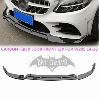3 PCS Glossy Black ABS Front Bumper Lip For Mercedes W205 C Class C200 C250 Sport Edition Carbon Fiber Look Body Kits 2014-2019
3 PCS Glossy Black ABS Front Bumper Lip For Mercedes W205 C Class C200 C250 Sport Edition Carbon Fiber Look Body Kits 2014-2019