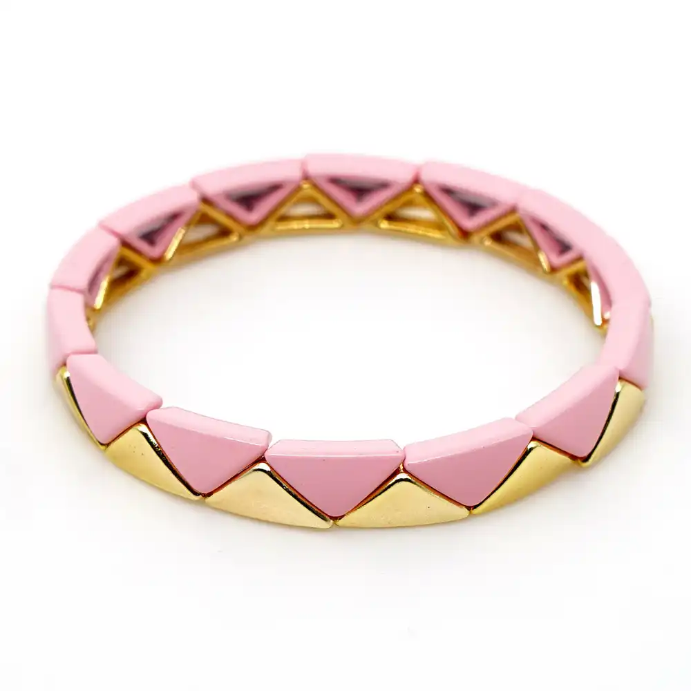 arrow bead bracelet colorful enamel rainbow tile