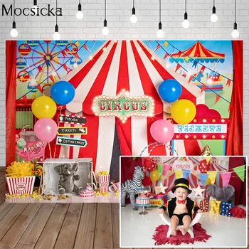 Photography Backdrop Circus Fiesta Tent Balloon Elephant Background Newborn Baby Kids Birthday Backgrounds for Photo Studio
Photography Backdrop Circus Fiesta Tent Balloon Elephant Background Newborn Baby Kids Birthday Backgrounds for Photo Studio