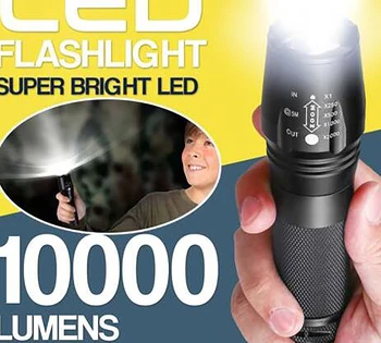 1/2 Pack Tactical Zoomable LED Flashlight Portable 5 Modes Torch Lamp For Hiking Cycling Climbing Emergency
1/2 Pack Tactical Zoomable LED Flashlight Portable 5 Modes Torch Lamp For Hiking Cycling Climbing Emergency