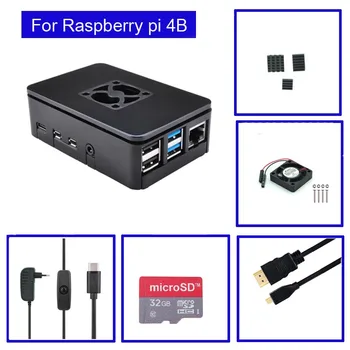 Raspberry Pi 4 Model B ABS Case with Fan + Heatsink +32GB SD Card+ 5V 3A power+HDMI for Raspberry Pi 4B
Raspberry Pi 4 Model B ABS Case with Fan + Heatsink +32GB SD Card+ 5V 3A power+HDMI for Raspberry Pi 4B
