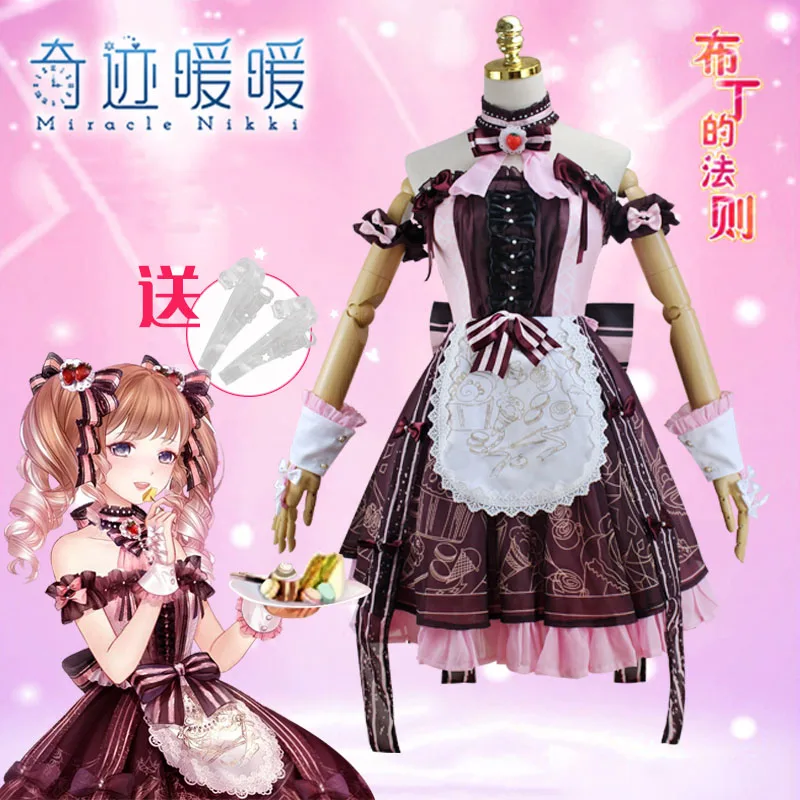 Anime! Miracle Nikki The Rules of Pudding Lolita Maid Dress Lovely Uniform Cosplay Costume Hallowwen Party Suit Free Shipping
Anime! Miracle Nikki The Rules of Pudding Lolita Maid Dress Lovely Uniform Cosplay Costume Hallowwen Party Suit Free Shipping