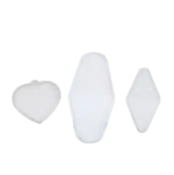 

3Pc Handmade Heart Rhombic Cat Dog Tag Pendant Silicone Mold With Hole Resin Casting Mold Jewelry Making Tool Art Crafts