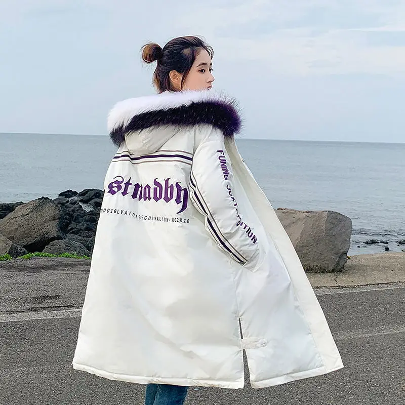 Big Fur Collar Parkas Hooded Ladies Jacket High Quality Oversize Thick Warm Coat 2019 New Fashion Loose Winter Women Outrwear 
Big Fur Collar Parkas Hooded Ladies Jacket High Quality Oversize Thick Warm Coat 2019 New Fashion Loose Winter Women Outrwear