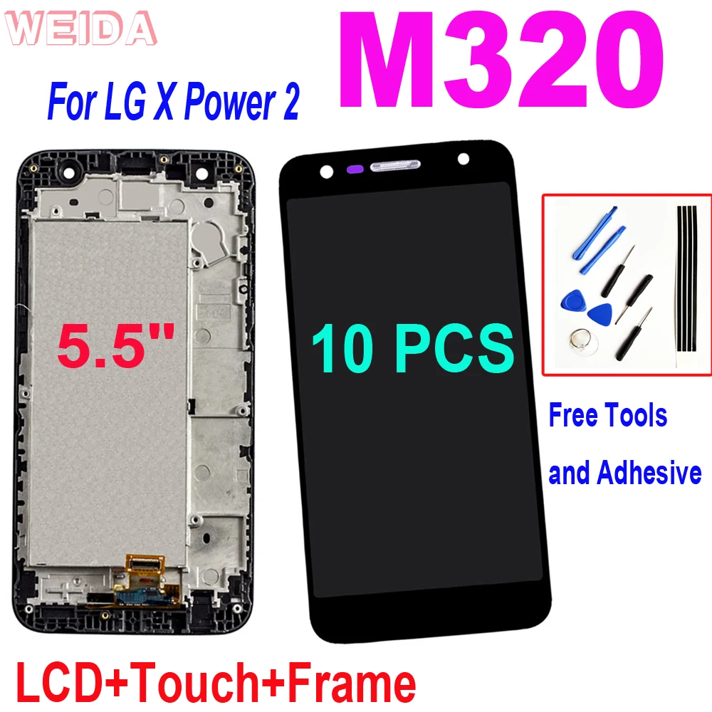 10 PCS Original 5.5" LCD For LG X Power 2 M320 LCD Display Touch Screen Digitizer Assembly with Frame for LG X Power 2 Display
10 PCS Original 5.5" LCD For LG X Power 2 M320 LCD Display Touch Screen Digitizer Assembly with Frame for LG X Power 2 Display