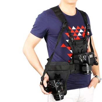 Multi Camera Carrier Photographer Vest with Dual Side Case Strap for Canon Nikon Sony DSLR Camera
Multi Camera Carrier Photographer Vest with Dual Side Case Strap for Canon Nikon Sony DSLR Camera