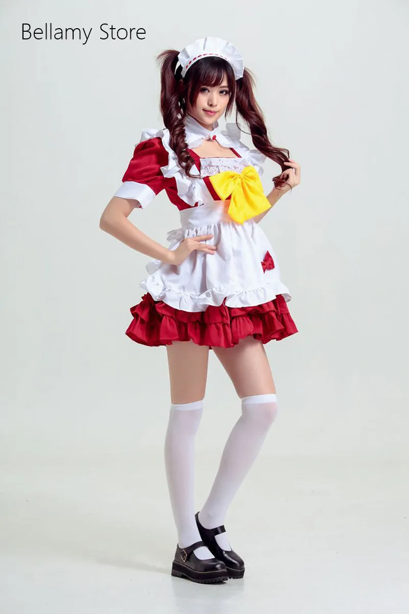 Готическая Лолита, сделано для вас, красный и белый милый плиссированный Кружевной Костюм Горничной с бантом, костюм горничной
Готическая Лолита, сделано для вас, красный и белый милый плиссированный Кружевной Костюм Горничной с бантом, костюм горничной