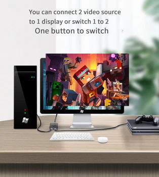 HDMI Switch 4K 60Hz HDMI Switcher 2 Ports Bi-Direction 1x2/2x1 Adapter 2 in 1out HDMI 1080P HDMI Adapter For XBox PS4/HDTV
HDMI Switch 4K 60Hz HDMI Switcher 2 Ports Bi-Direction 1x2/2x1 Adapter 2 in 1out HDMI 1080P HDMI Adapter For XBox PS4/HDTV