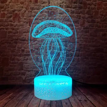 Jellyfish Sea Figuras 3D Illusion LED Nightlight Colorful Changing Light Model acaleph Animal action & toy figures
Jellyfish Sea Figuras 3D Illusion LED Nightlight Colorful Changing Light Model acaleph Animal action & toy figures