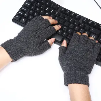 Men Faux Wool Knitted Half Finger Gloves Stretchy Winter Warm Fingerless Mittens
Men Faux Wool Knitted Half Finger Gloves Stretchy Winter Warm Fingerless Mittens