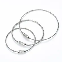 50pcs EDC Keychain Tag Rope Stainless Steel Wire Cable Loop Screw Lock Gadget Ring Key Keyring Circle Camp Rope Fittings
50pcs EDC Keychain Tag Rope Stainless Steel Wire Cable Loop Screw Lock Gadget Ring Key Keyring Circle Camp Rope Fittings