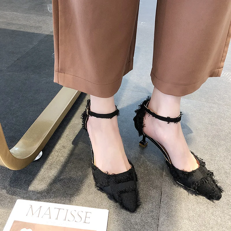 Korean-style 2019 Spring New Style Sexy Stiletto WOMEN'S Shoes Versatile Cat with Pointed-Toe A- line Buckle Low-Cut WOMEN'S Sho
Korean-style 2019 Spring New Style Sexy Stiletto WOMEN'S Shoes Versatile Cat with Pointed-Toe A- line Buckle Low-Cut WOMEN'S Sho