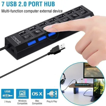 USB 3.0 HUB Multi USB Splitter 7 Port Expander Multiple USB 3 Hab Use Power Adapter USB3.0 2.0 Hub With Switch For PC
USB 3.0 HUB Multi USB Splitter 7 Port Expander Multiple USB 3 Hab Use Power Adapter USB3.0 2.0 Hub With Switch For PC