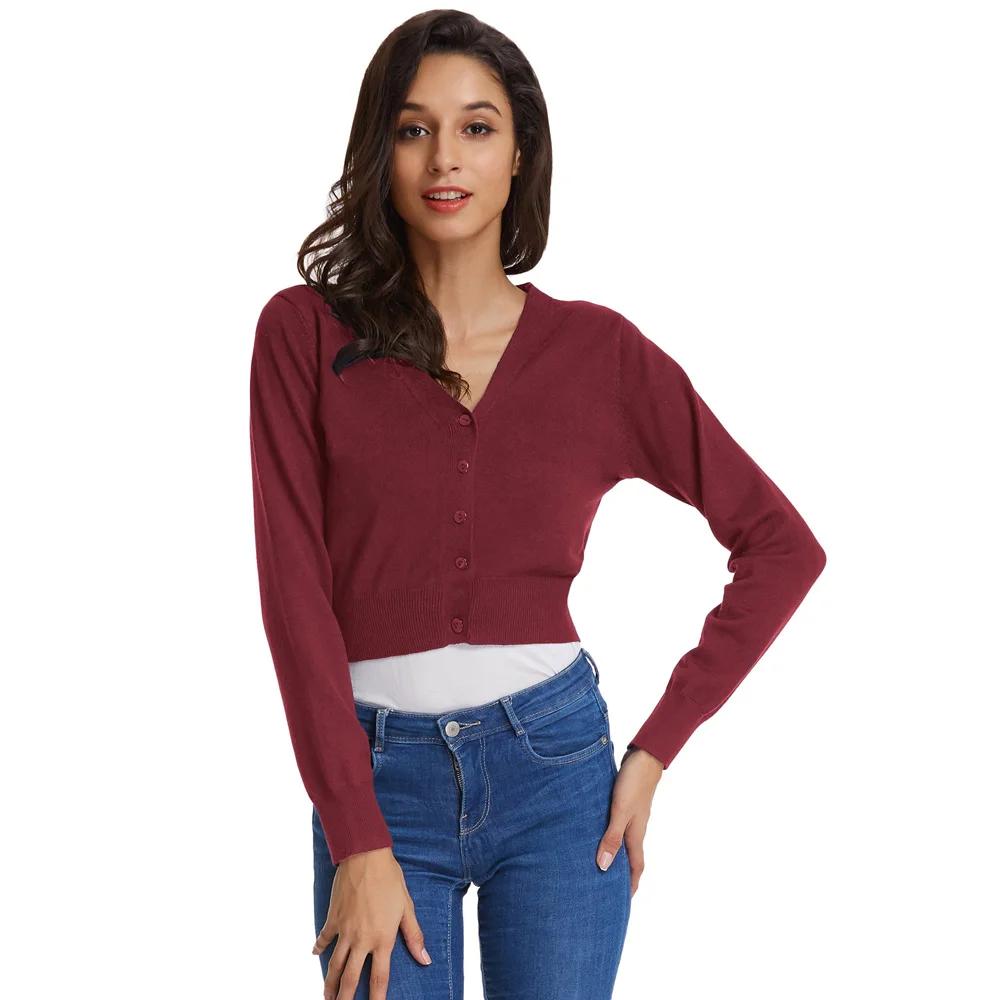 GK Women's Nine Point Sleeve V-Neck Cropped Cotton Knitwear Knitting Coat Cardigan Causal Soft & Comfort Autumn Winter Clothing
GK Women's Nine Point Sleeve V-Neck Cropped Cotton Knitwear Knitting Coat Cardigan Causal Soft & Comfort Autumn Winter Clothing