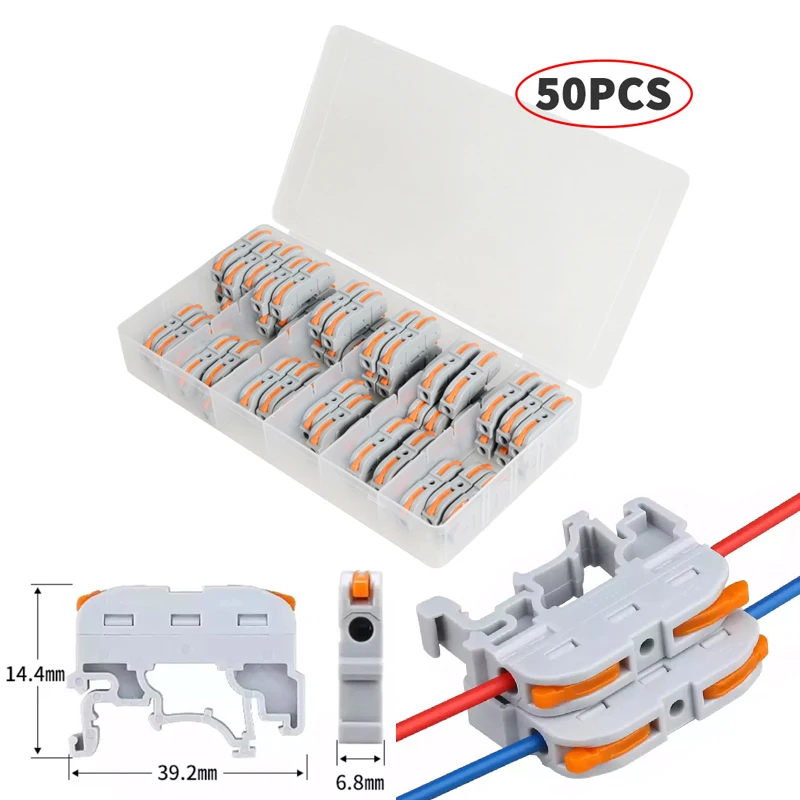 50PCS/Box Wire Connectors Can Be Used For Unlimited Splicing Of Fast And Safe Building Wiring And Splicing Of PCT-221
50PCS/Box Wire Connectors Can Be Used For Unlimited Splicing Of Fast And Safe Building Wiring And Splicing Of PCT-221