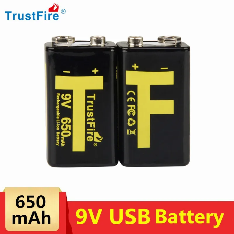 TrustFire 650mAh Micro USB 9 Volt Li-ion Rechargeable Battery 9V Li-Ion Lithium Batteries for RC Helicopter Model Microphone Toy
TrustFire 650mAh Micro USB 9 Volt Li-ion Rechargeable Battery 9V Li-Ion Lithium Batteries for RC Helicopter Model Microphone Toy