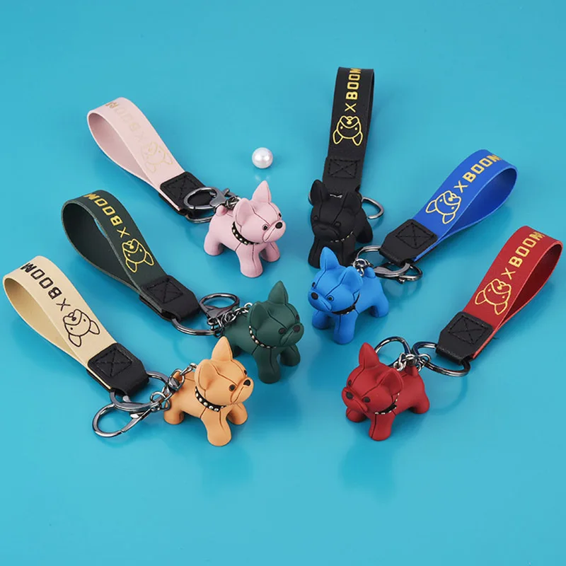 TRJE Puppy French Fighting Dog Bronzing Leather Cord Keychain Creative Cute Female Cartoon Keyring Small Pendant Accessories
TRJE Puppy French Fighting Dog Bronzing Leather Cord Keychain Creative Cute Female Cartoon Keyring Small Pendant Accessories
