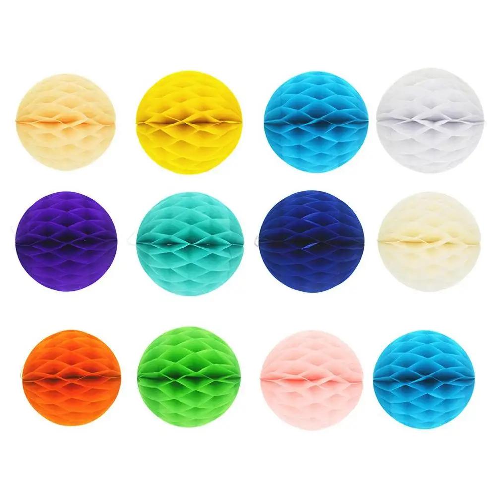 Фото 8Inches 20Cm Honeycomb Balls Colored Lantern Paper Happy Birthday Decorations Supplies | Дом и сад