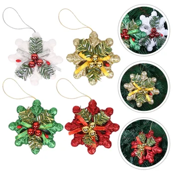 1 set 4pcs Christmas Pendants Snowflake Hanging Ornament Decor (Assorted Color) 
1 set 4pcs Christmas Pendants Snowflake Hanging Ornament Decor (Assorted Color)