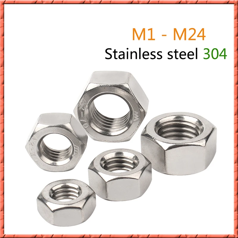 5-100pcs/lot M1/M1.2/M1.4/M1.6/M2/M2.5/M3/M3.5/M4/M5/M6/M8-M24 Stainless steel hex nut DIN934 Locknut Micro nuts
5-100pcs/lot M1/M1.2/M1.4/M1.6/M2/M2.5/M3/M3.5/M4/M5/M6/M8-M24 Stainless steel hex nut DIN934 Locknut Micro nuts