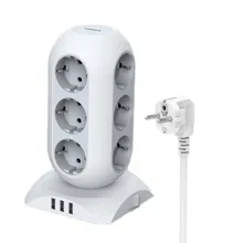 Vertical Power Strip Circuit Surge Protection EU Plug Electrical USB Socket Tower 12 Way DE Switch Outlets 2m Extenstion Cable
Vertical Power Strip Circuit Surge Protection EU Plug Electrical USB Socket Tower 12 Way DE Switch Outlets 2m Extenstion Cable