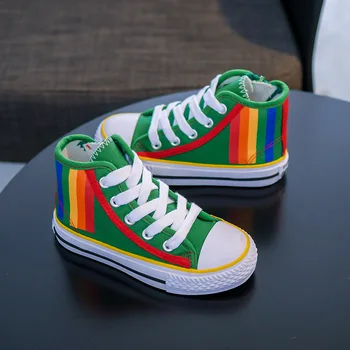 2020 High-top Canvas Shoes Colorful Rainbow Smile Shoes Kids Fashion Flat Canvas Shoes for Girls Women Breathable Outdoor Shoe
2020 High-top Canvas Shoes Colorful Rainbow Smile Shoes Kids Fashion Flat Canvas Shoes for Girls Women Breathable Outdoor Shoe