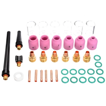 40Pcs Tig Welding Kit Torch Collet Gas Lens Pyrex Glass Cup For WP-9/20/25 s Tig Welding Torch Practical Welding Accessories
40Pcs Tig Welding Kit Torch Collet Gas Lens Pyrex Glass Cup For WP-9/20/25 s Tig Welding Torch Practical Welding Accessories