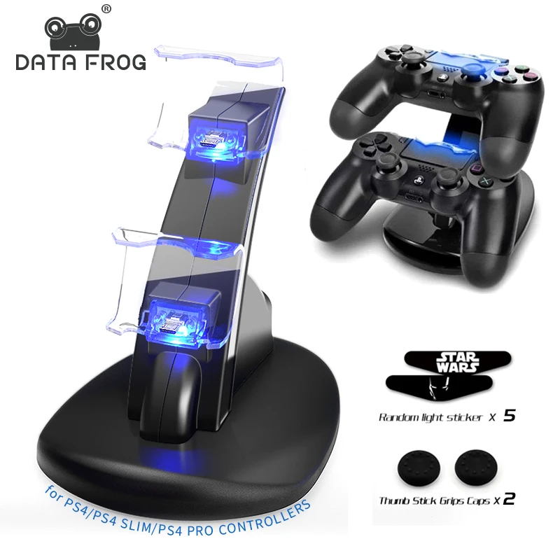 Data Frog Game Controller Charger Dock LED Dual USB Charging Stand Station Cradle For Sony PlayStation 4 PS4/PS4 Slim/PS4 Pro
Data Frog Game Controller Charger Dock LED Dual USB Charging Stand Station Cradle For Sony PlayStation 4 PS4/PS4 Slim/PS4 Pro