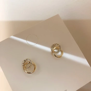 DI-40 2020 Korean Simple Double Circle Gold Color Metal Rhinestone Drop Earrings For Women Fashion Small Pendientes Jewelry Gift
DI-40 2020 Korean Simple Double Circle Gold Color Metal Rhinestone Drop Earrings For Women Fashion Small Pendientes Jewelry Gift