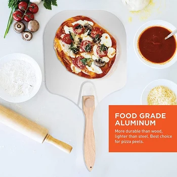 Foldable Aluminum Pizza Peel Paddle 12X14Inch Pizza Spatula Cake Spatula Long Handle-Safe Pizza Oven Tools
Foldable Aluminum Pizza Peel Paddle 12X14Inch Pizza Spatula Cake Spatula Long Handle-Safe Pizza Oven Tools
