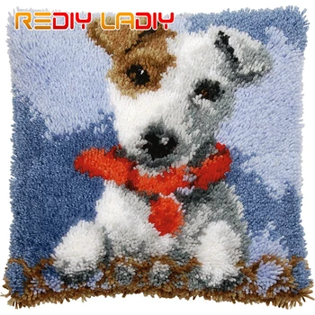 REDIY Latch Hook Cushion White Cute Puppy Pillow Sofa Decor Crocheting Yarn Kits for Embroidery Pre-printed Color Canvas BZ867
REDIY Latch Hook Cushion White Cute Puppy Pillow Sofa Decor Crocheting Yarn Kits for Embroidery Pre-printed Color Canvas BZ867