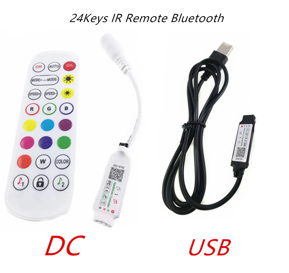 ИК-пульт дистанционного управления с 24 клавишами Bluetooth Светодиодная лента RGB