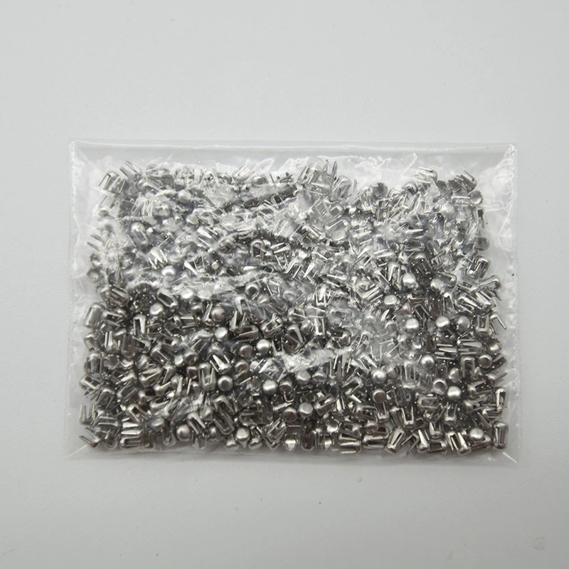 Description Picture 6 of item500 pcs crafts Silver Spikes Rivets Four Claw Nail Metal DIY For Clothing Garment Beads Machine Accessories