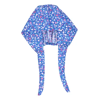 Blue Floral Printing Hat Elastic Strap and Lace-up Adjustable Cap Doctor Nurse Cap Cotton Flower Design Hat Working Head Protect
Blue Floral Printing Hat Elastic Strap and Lace-up Adjustable Cap Doctor Nurse Cap Cotton Flower Design Hat Working Head Protect