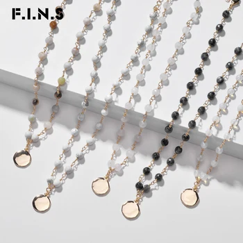 F.I.N.S 2020 Summer Trendy Natural Stone Beaded Chain Link Pendant Necklace Round Coin Charm Necklaces Boho Jewelry for Women
F.I.N.S 2020 Summer Trendy Natural Stone Beaded Chain Link Pendant Necklace Round Coin Charm Necklaces Boho Jewelry for Women