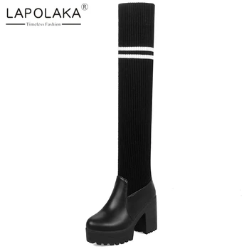 Lapolaka 2020 Hot Sale Fashion Design Chunky High Heels Over The Knee Boots Woman Shoes Platform Slip On Stretch Boots Women 
Lapolaka 2020 Hot Sale Fashion Design Chunky High Heels Over The Knee Boots Woman Shoes Platform Slip On Stretch Boots Women